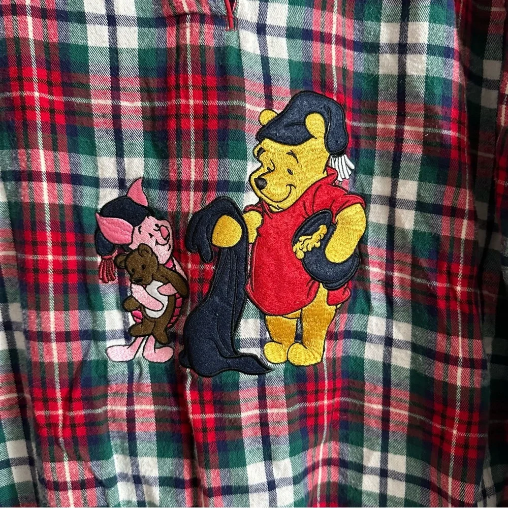 Disney Red Green Plaid Winnie the Pooh Nightshirt - Picture 3 of 10